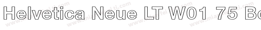 Helvetica Neue LT W01 75 Bold字体转换